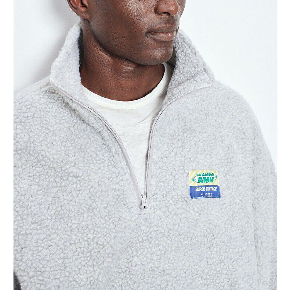 Sweat mi-long HOKTOWN gris clair, AMERICAN VINTAGE