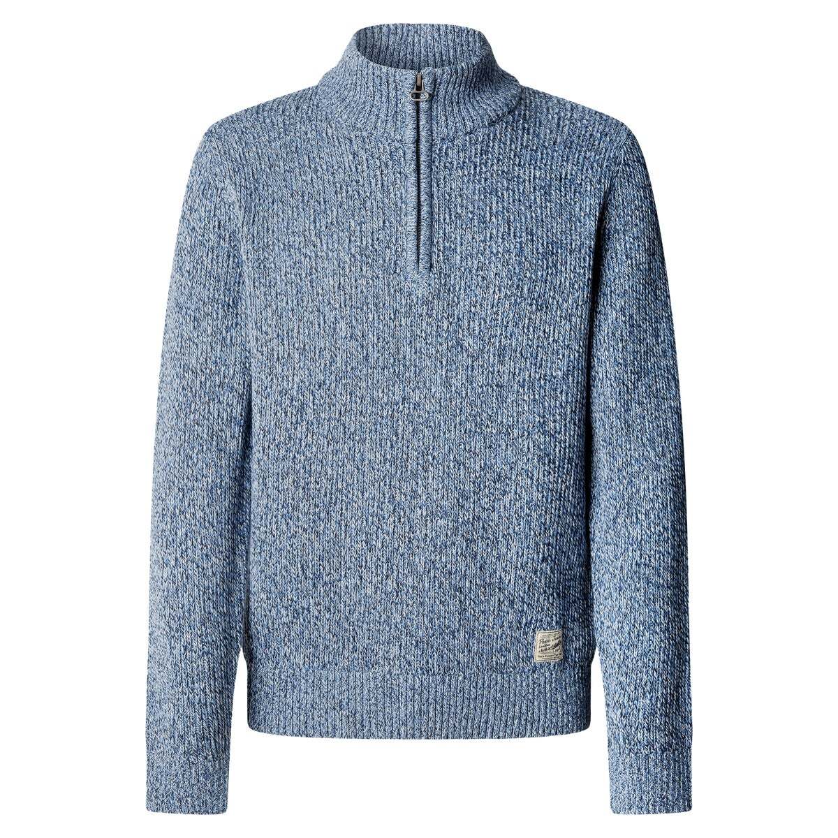 Pull À Col Montant Coupe Regular En Maille bleu dulwich, PEPE JEANS