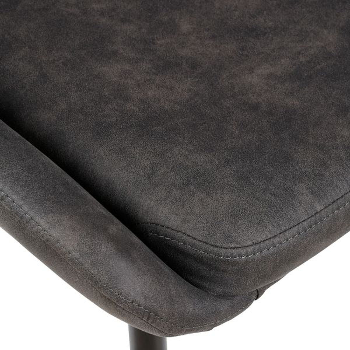 Chaise tissu effet daim gris foncé, ZAGO