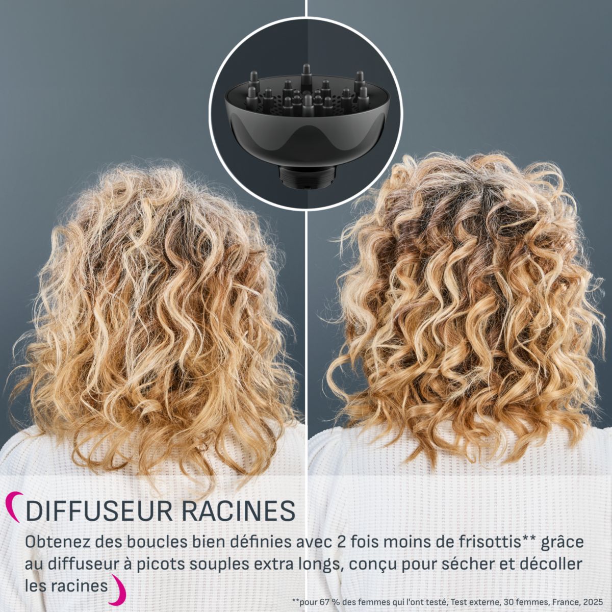 Diffuseur sèche-cheveux Curl Harmony CV7D30C0 couleur unique, CALOR