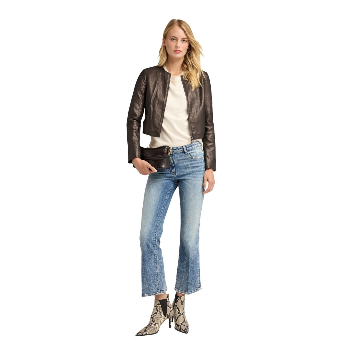 Jean kick flare stone washed light - blue, MOTIVI