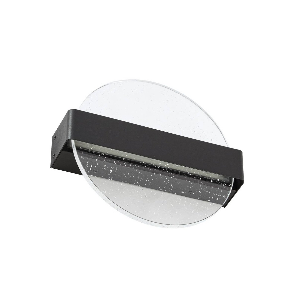 Applique extérieure en verre designLED noir, transparent, LUCANDE