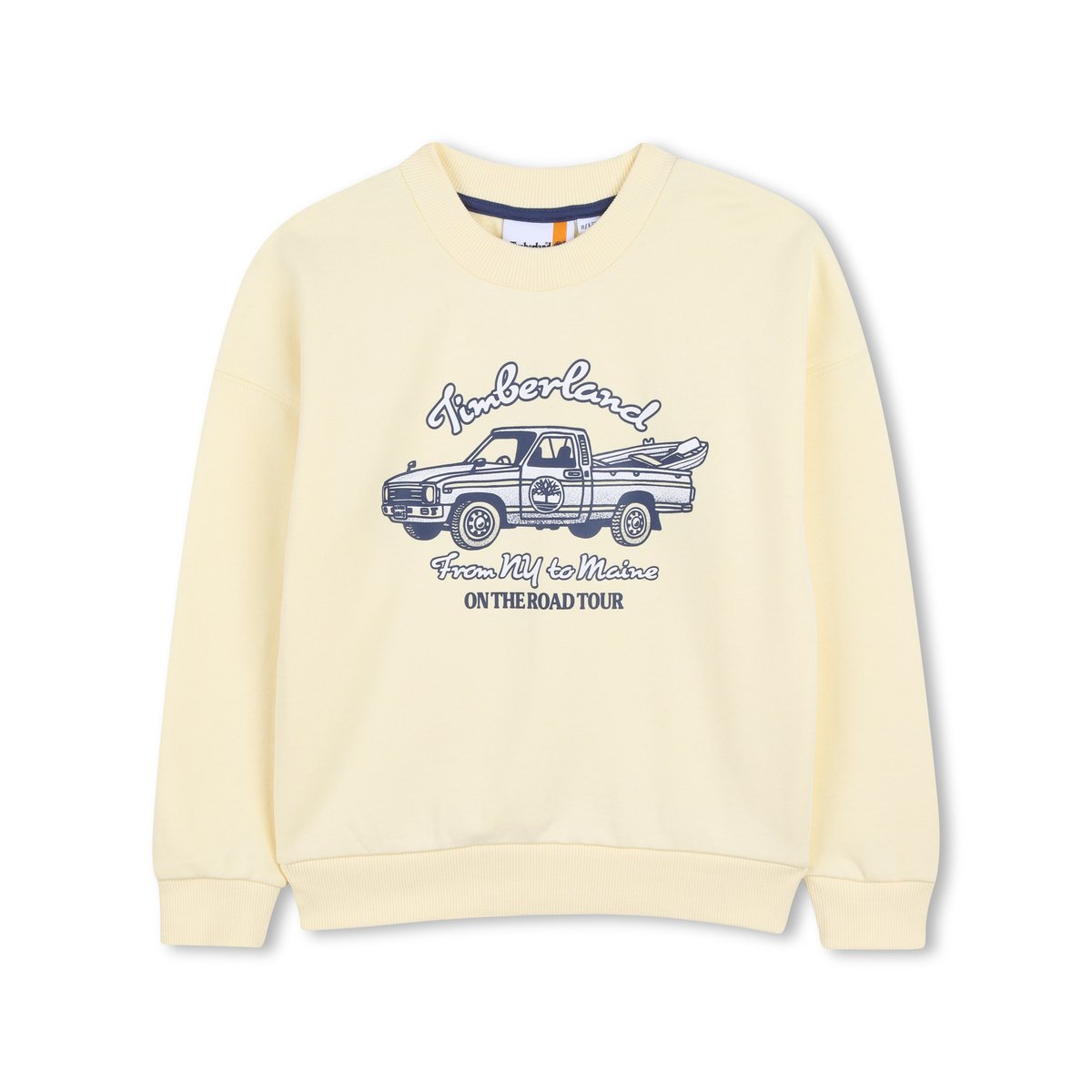 Sweat en molleton jaune pale, TIMBERLAND
