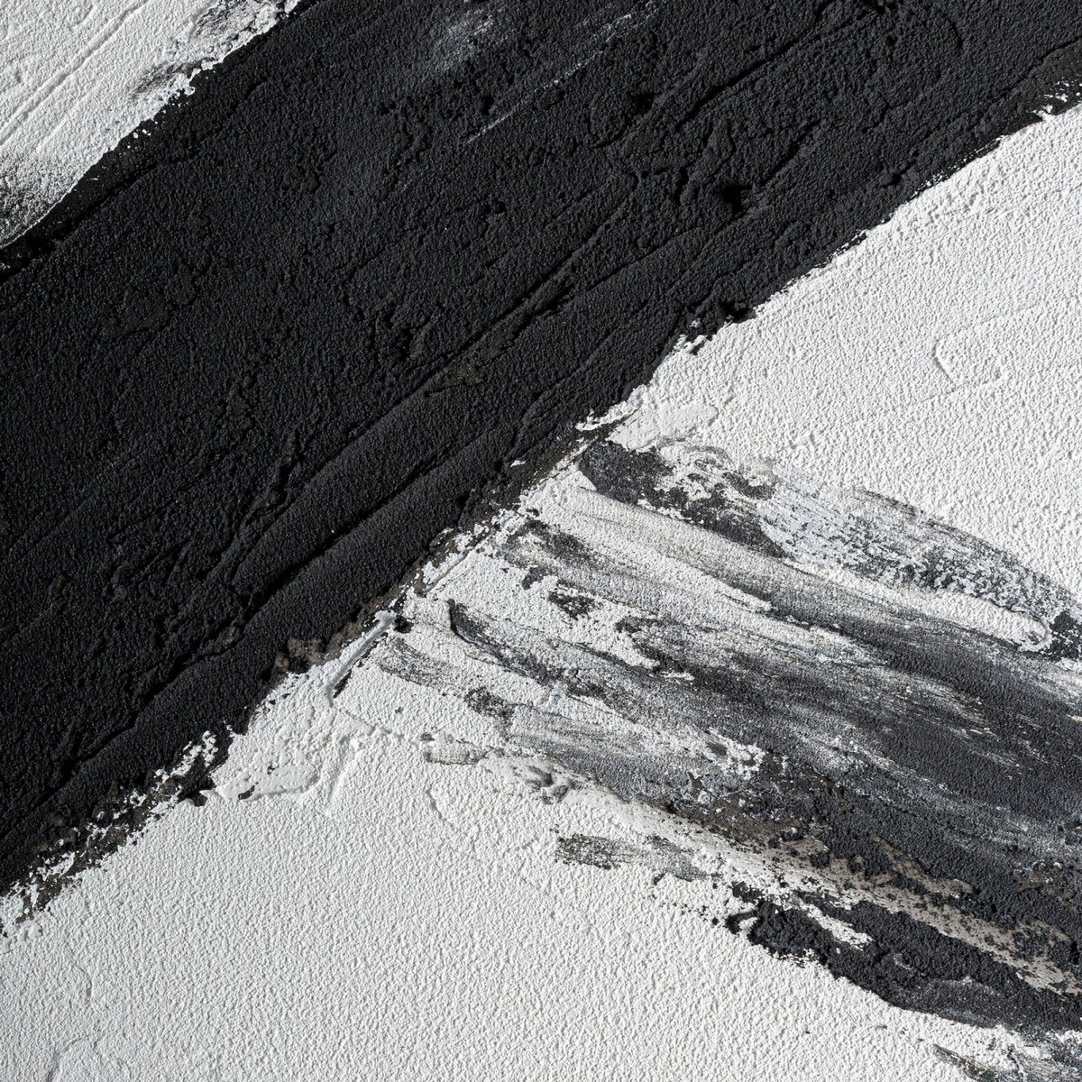 Triptyque mural abstrait sur toile, Lot de 3 noir et blanc, RECOLLECTION