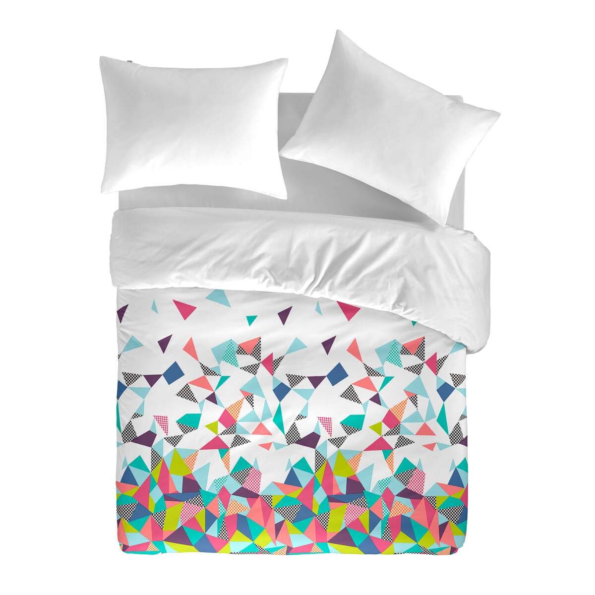 HOUSSE DE COUETTE ECHO fuchsia/bleu/vert/blanc, NAF NAF HOME