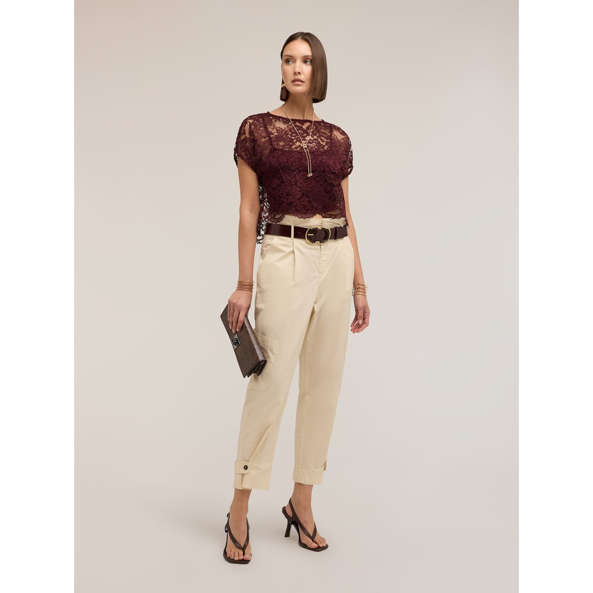 Blouse courte burgundy, MOTIVI