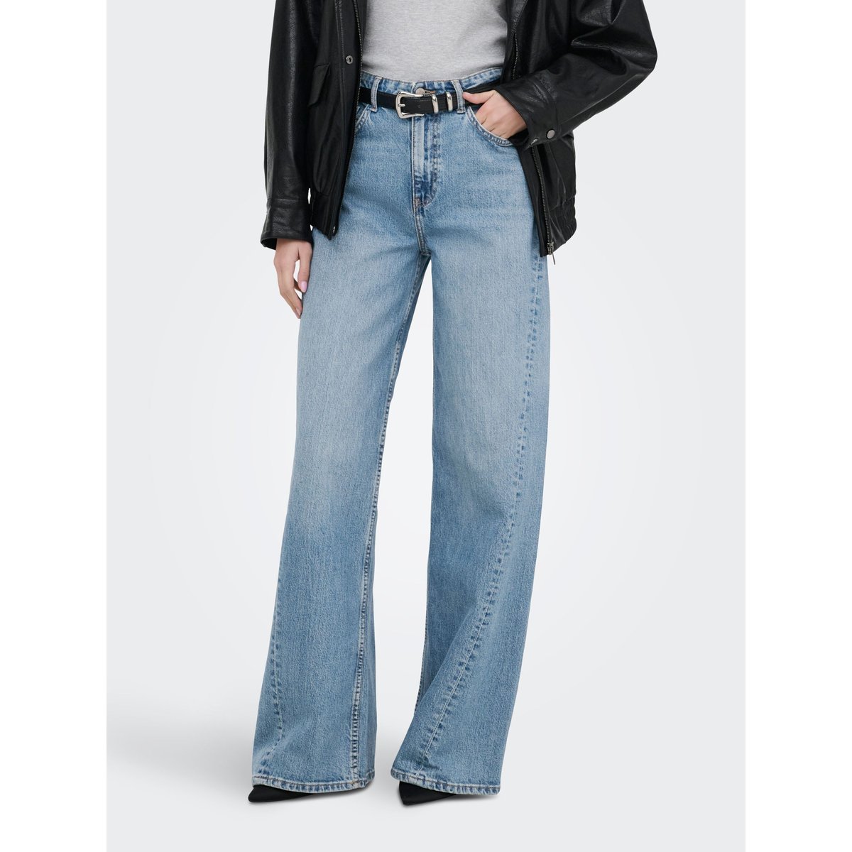 Jean À Jambe Large light blue denim, JDY
