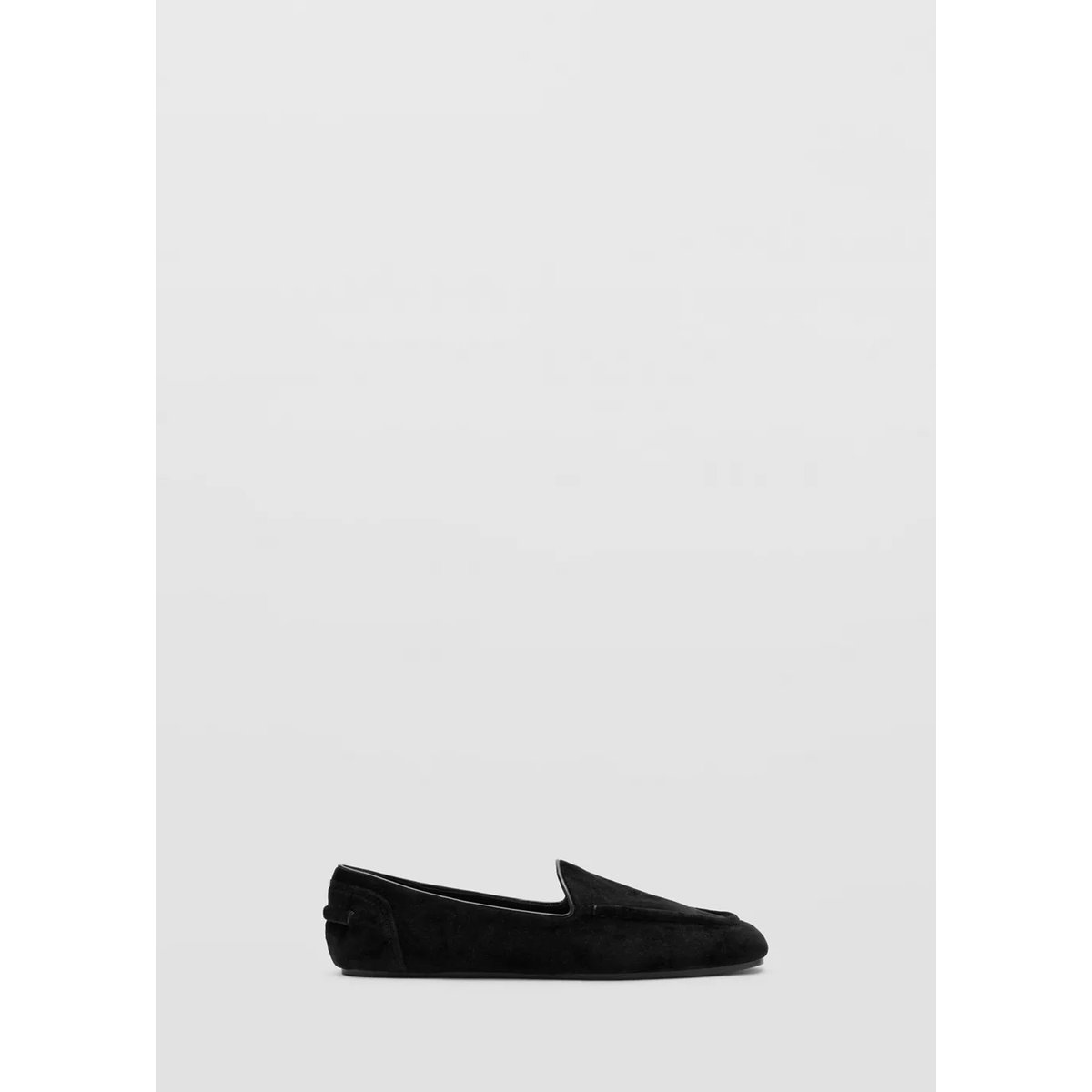 Mocassins velours noir, MANGO