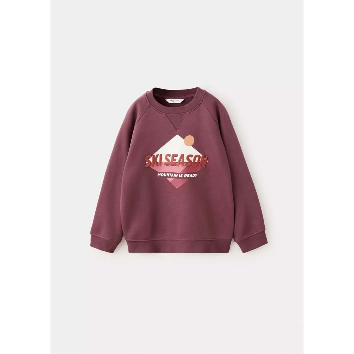 Sweat-shirt coton imprimé grenat, MANGO BABY