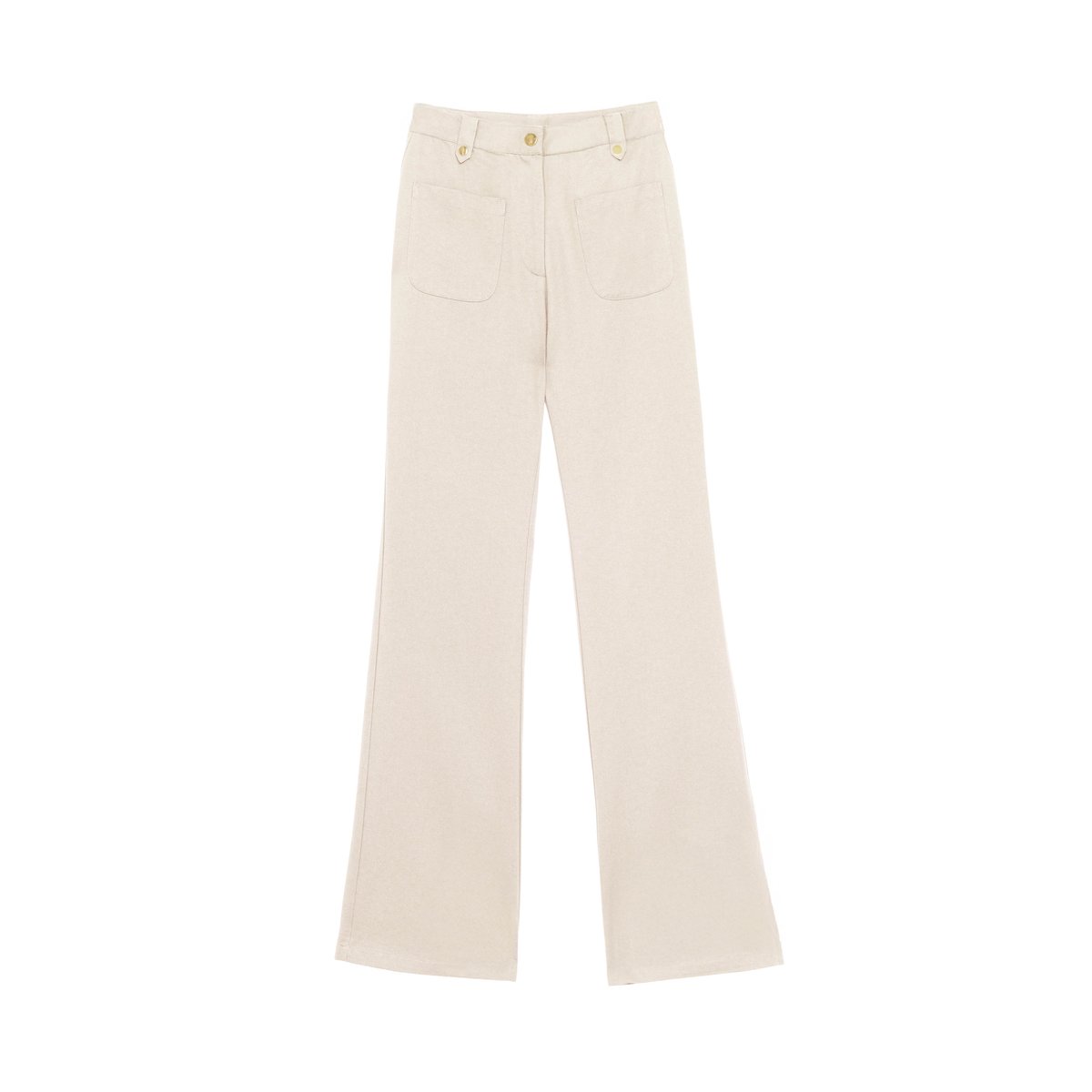 Pantalon flare uni PHINA 13-beige clair, LA PETITE ETOILE