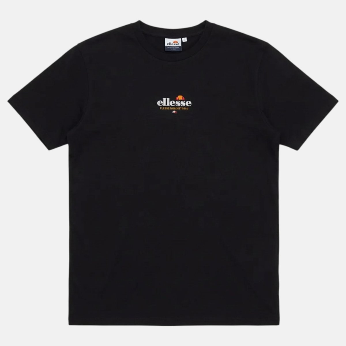 T-shirt manches courtes, col rond, détails brodés ICÔNE noir, ELLESSE