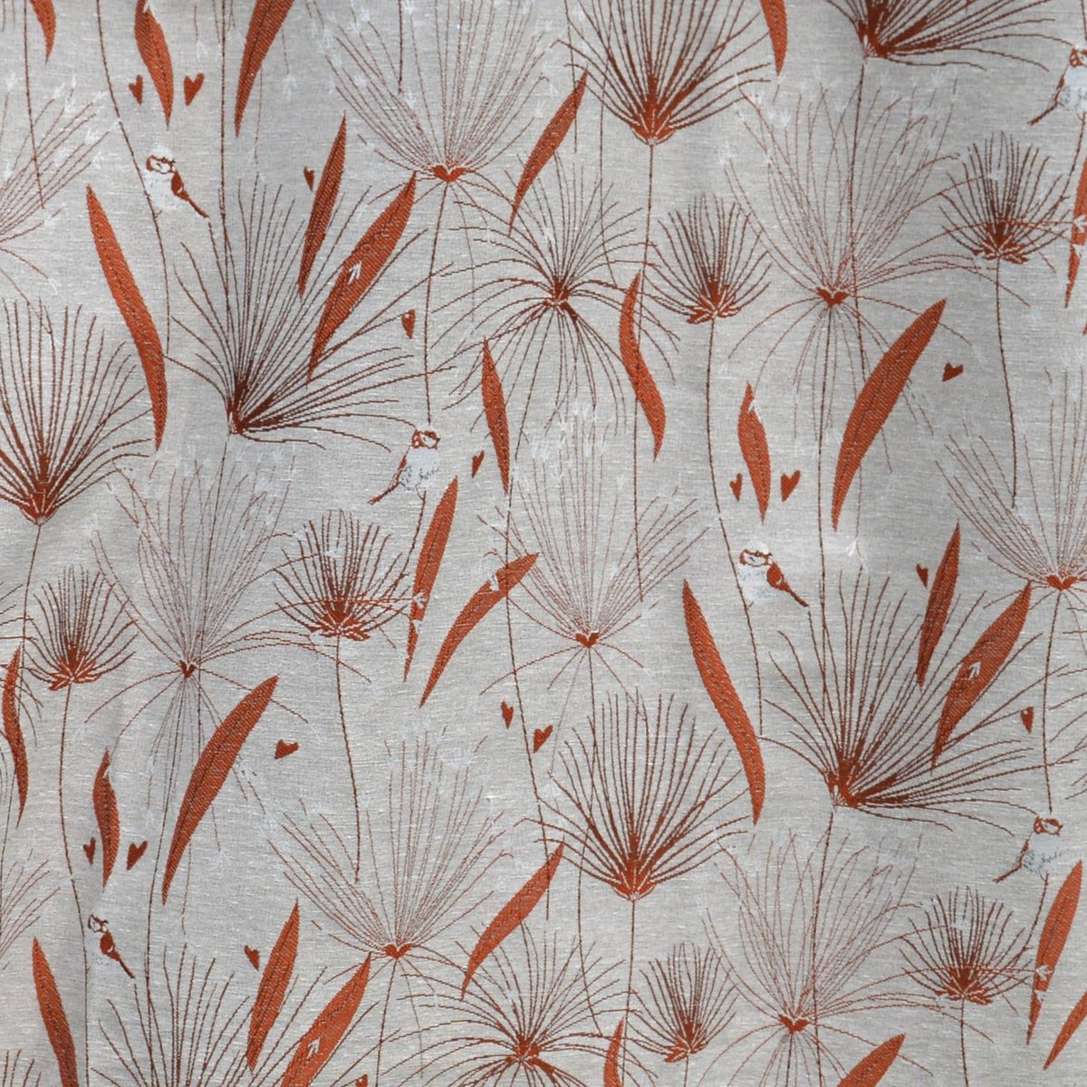 Rideau d'ameublement à jacquard papyrus - QABANE terracotta, HOME MAISON