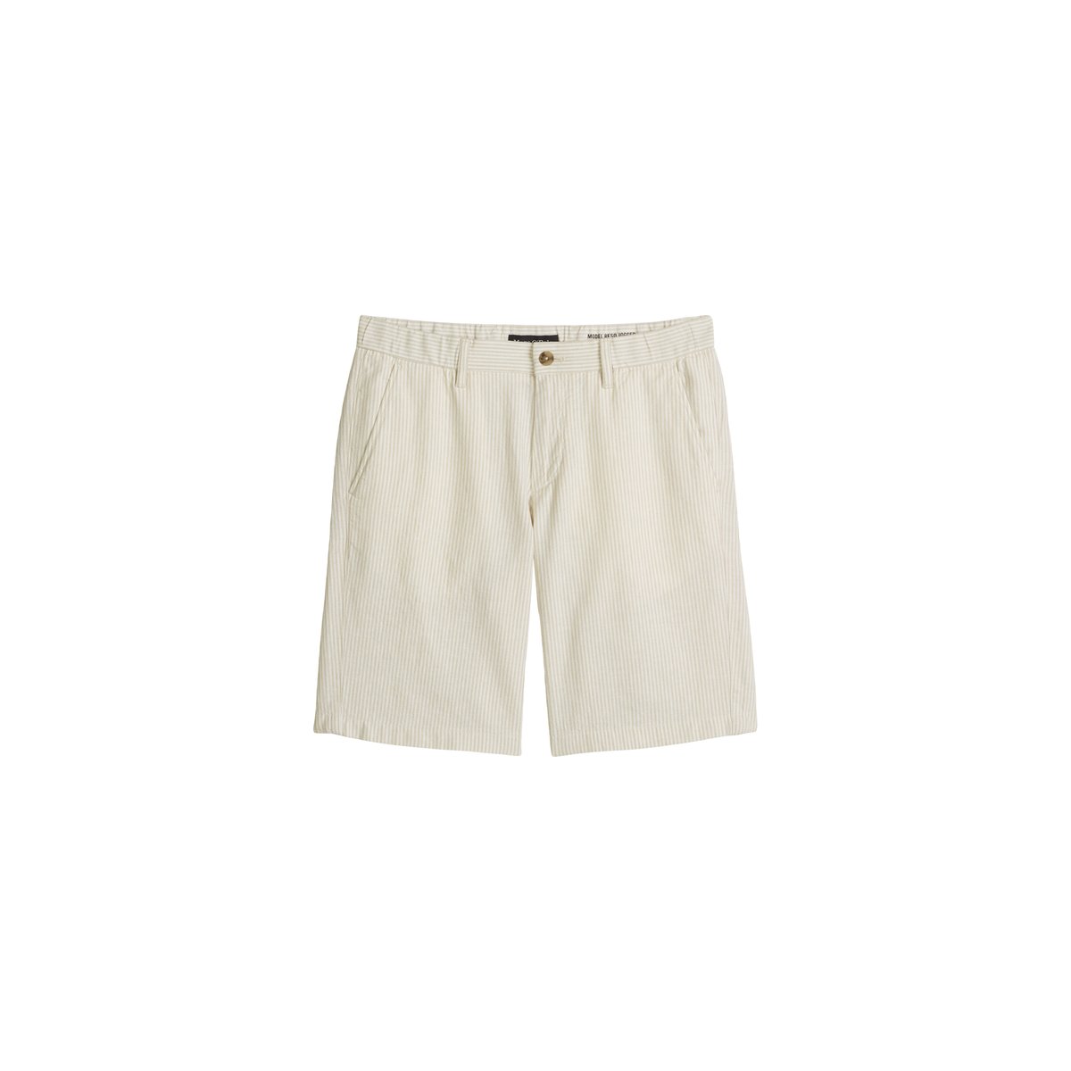 Short modèle Reso Jogger regular en lin et en coton bio beige, MARC O'POLO