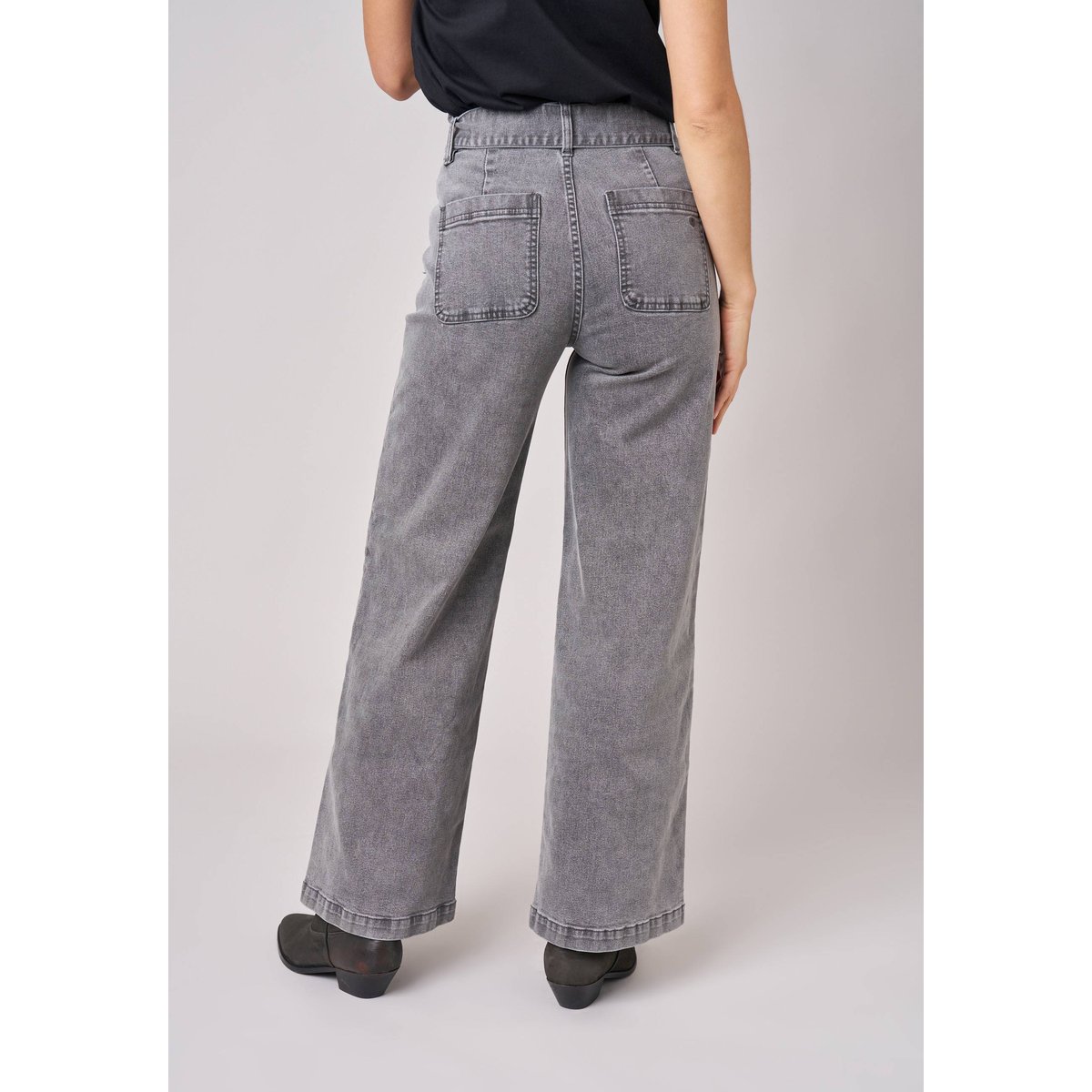 Jean gris wide leg femme KAMI grey used, DEELUXE