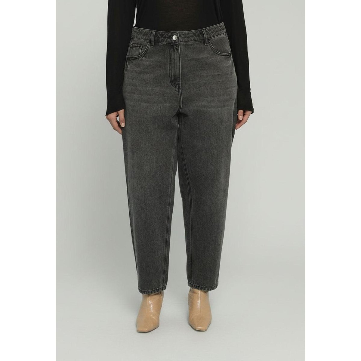 Jean Mom Fit lavage foncé gris, FIORELLA RUBINO