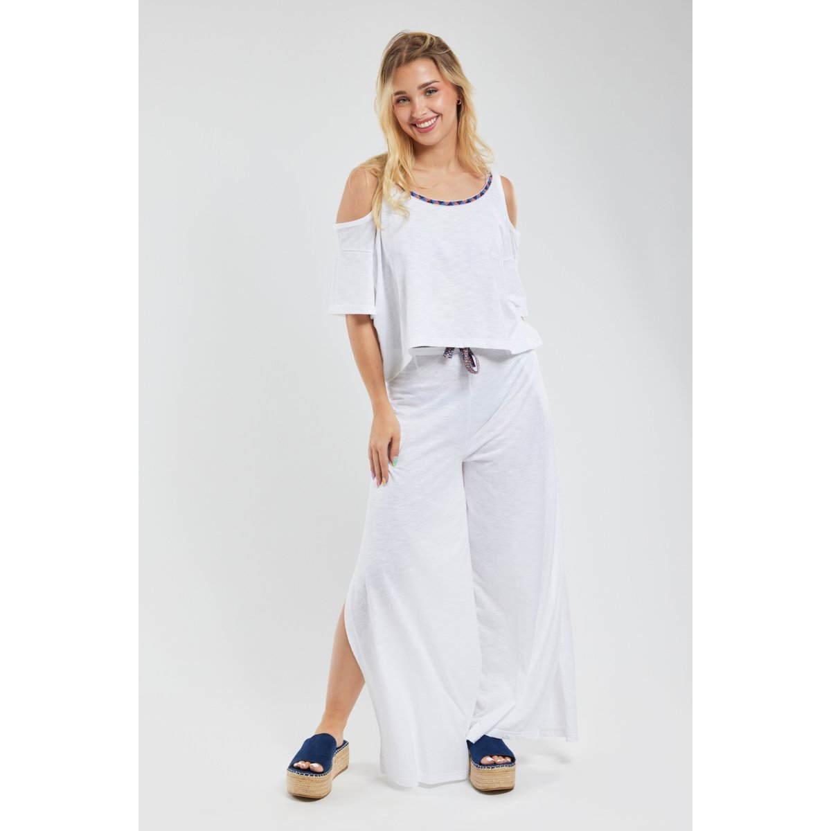 Coeur De Miss en Pantalon paréo ZEN blanc, ARMOR-LUX