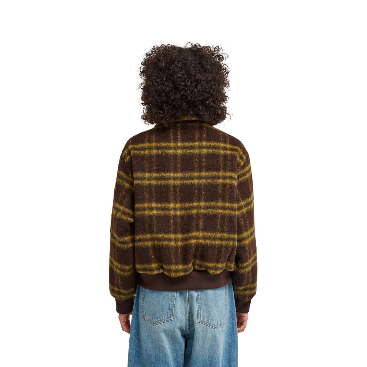 Veste bomber FUZZY marron brushed plaid mole, ELEMENT