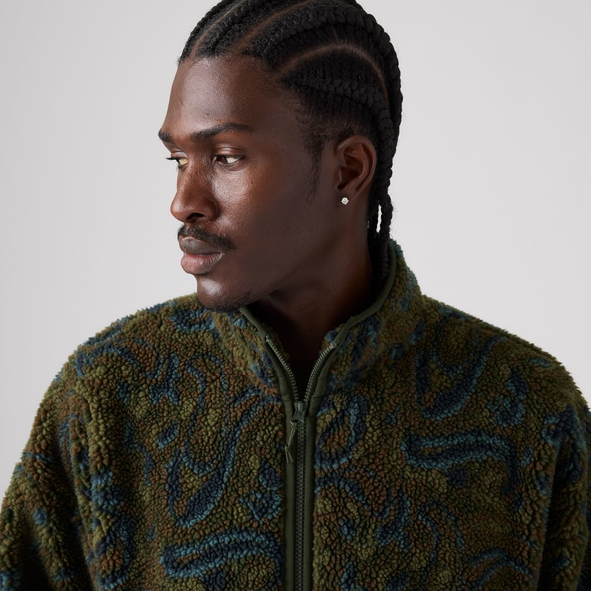 Sweat zippé Nolan Sherpa multicolore - sedona sherpa paisley rosin, LEVI'S