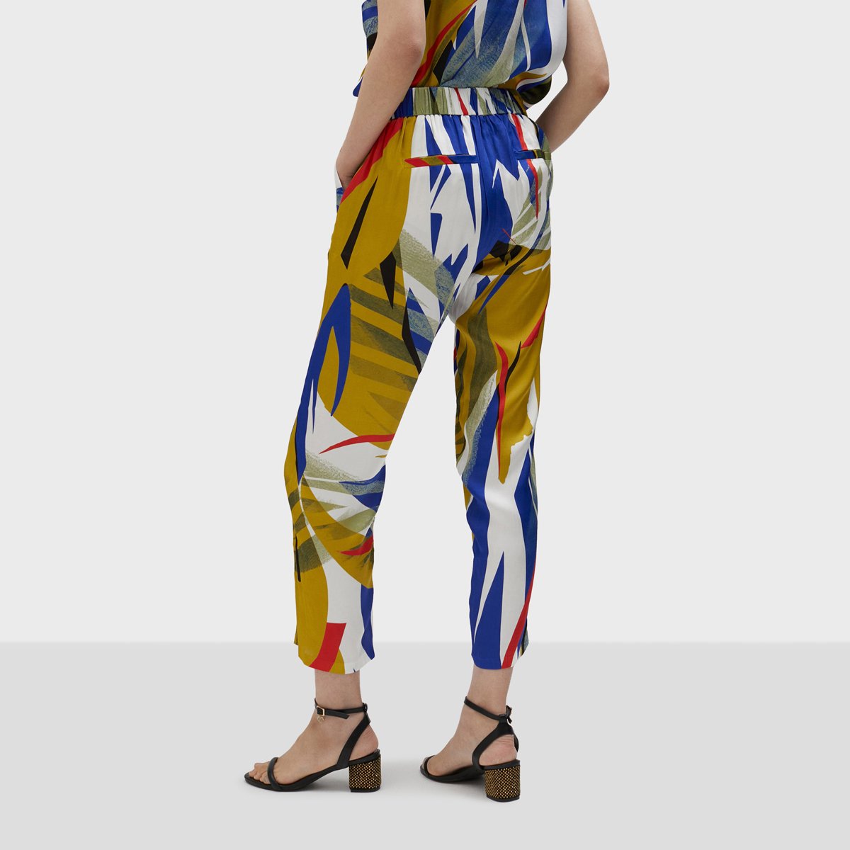 Pantalon chino avec cordon de serrage kaki clair, LOLA CASADEMUNT