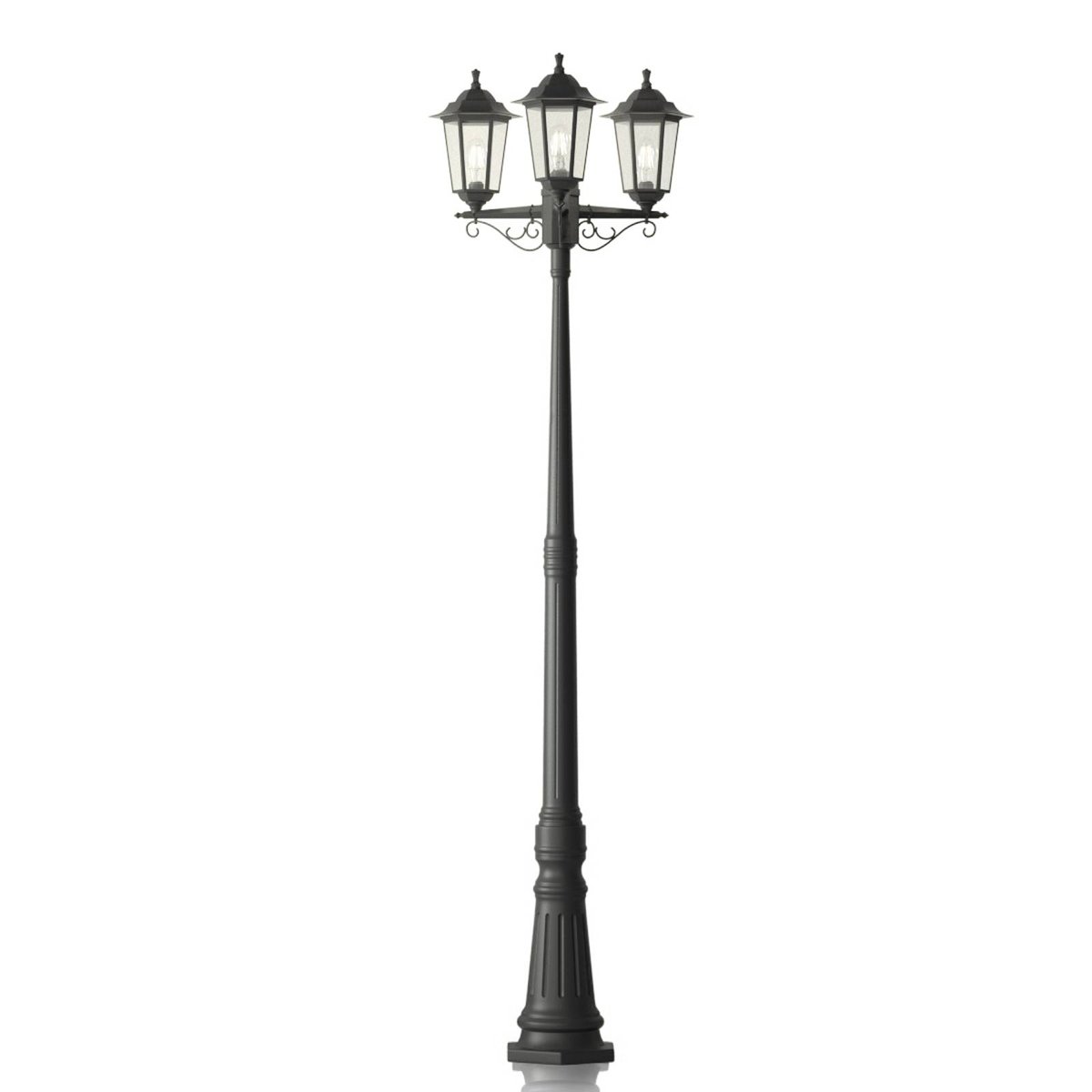 Lampadaire extérieur  antique, Nane noir (ral 9005), LINDBY