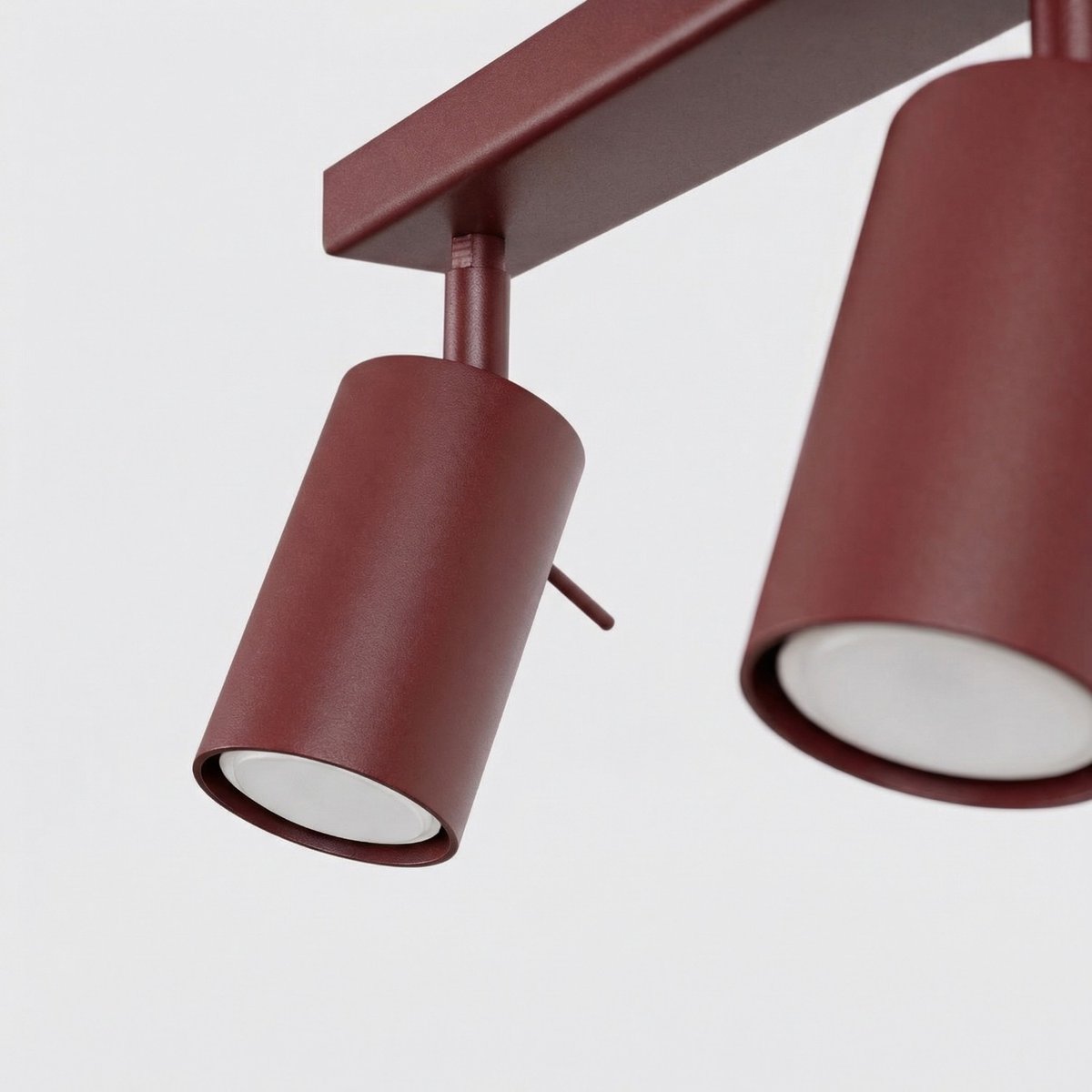 Plafonnier Acier Bordeaux GU10 2 RING bordeaux, EDEN