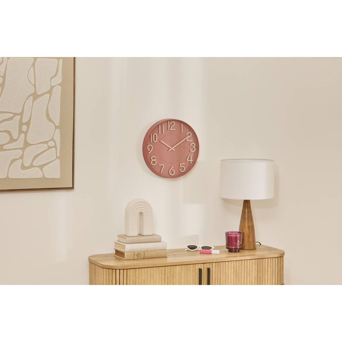 Horloge HOMY rose, ATMOSPHERA