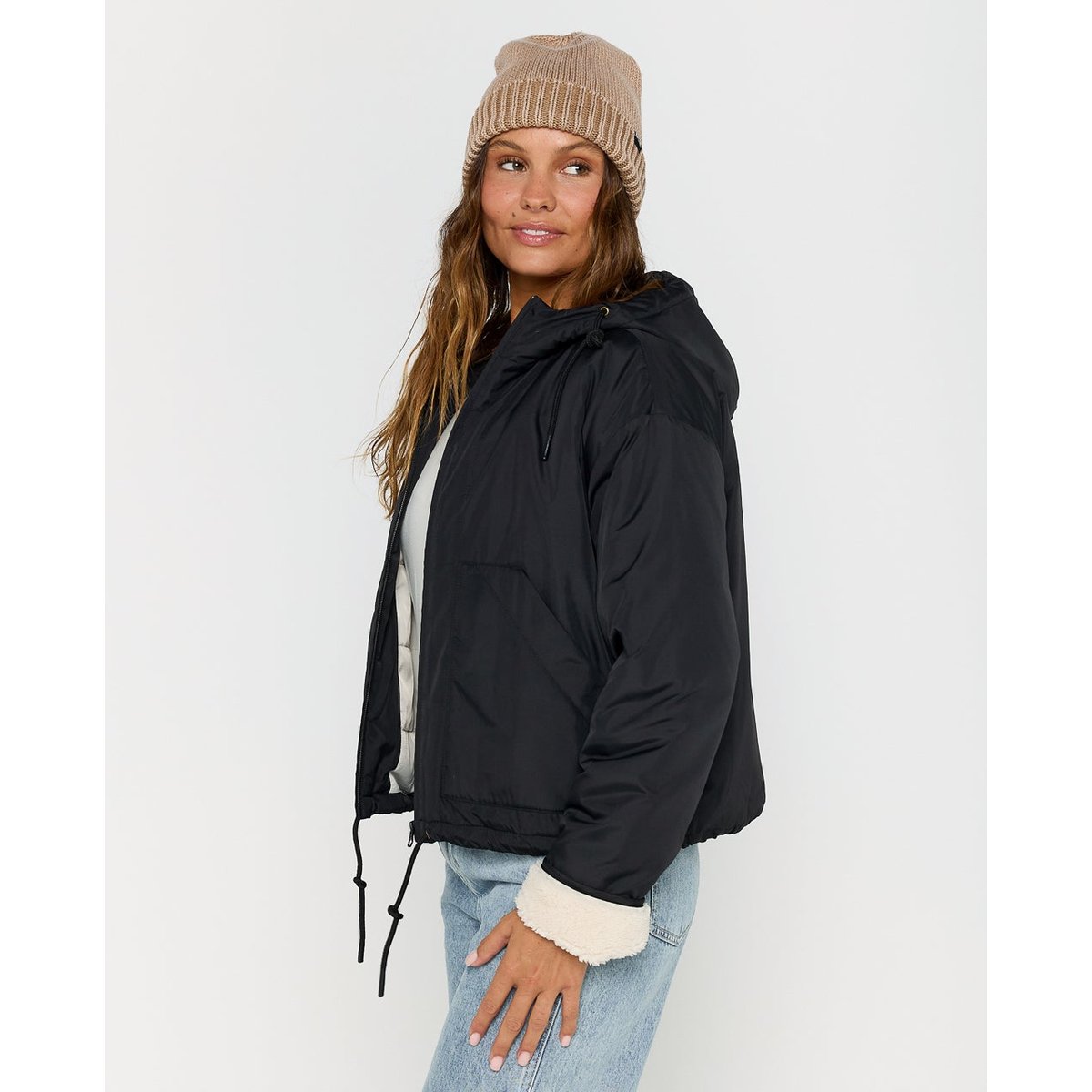 Veste Bomber KEEPSAKES noir délavé, RIP CURL