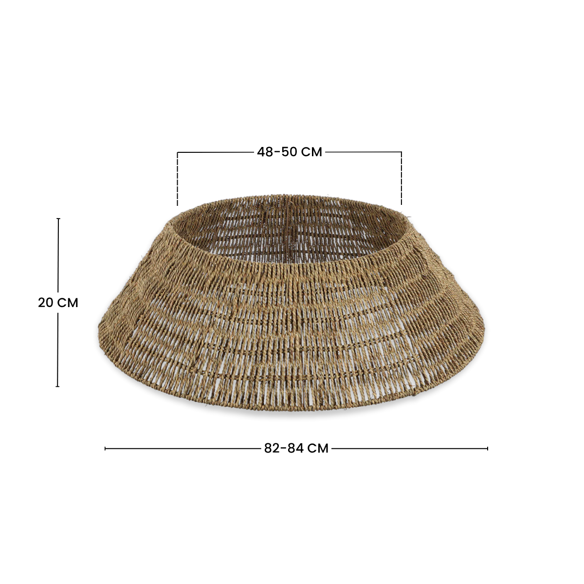 Jupe de sapin décorative en fibres naturelles D84 NOEL marron, SIA DECO