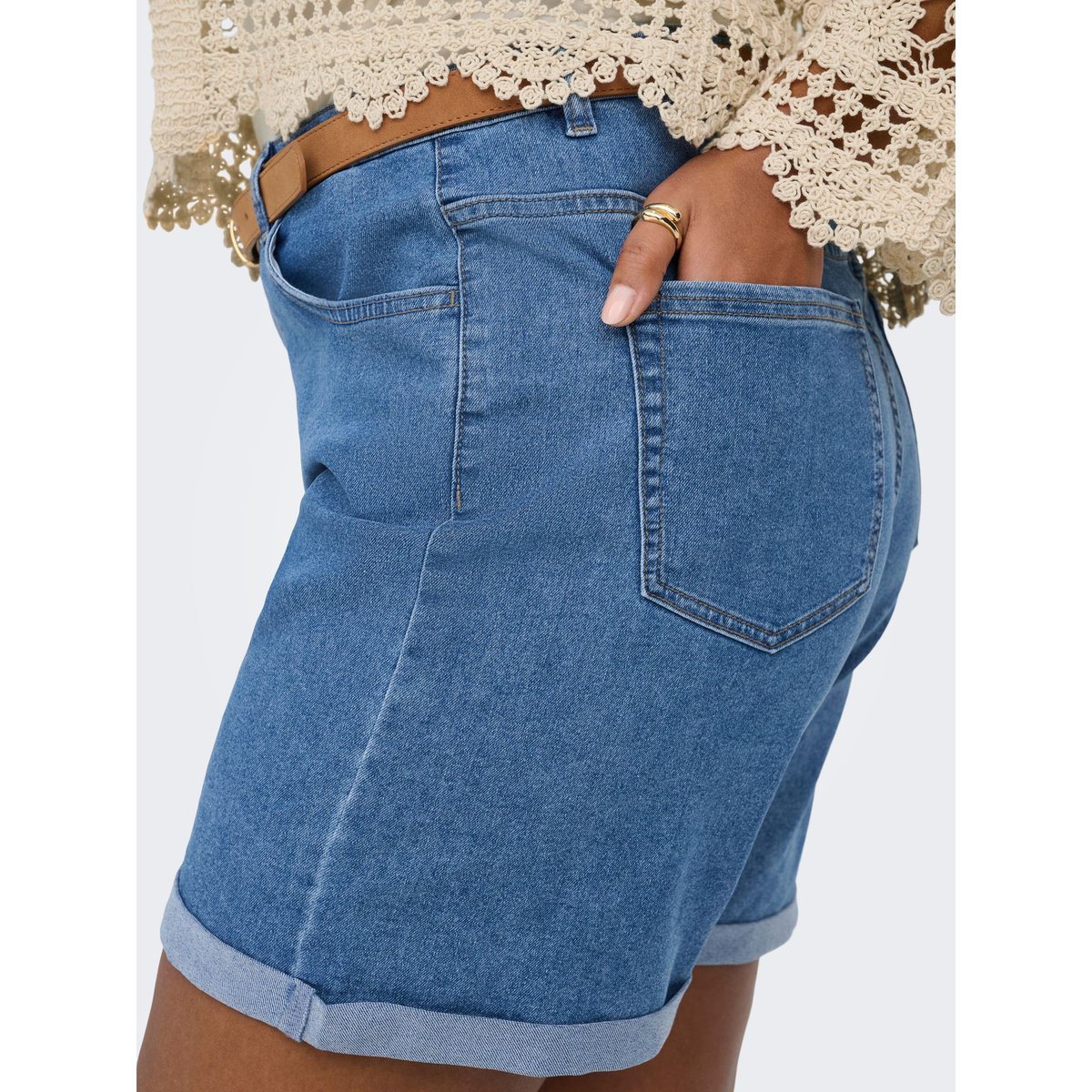 Jean Coupe Droite medium blue denim, ONLY CARMAKOMA