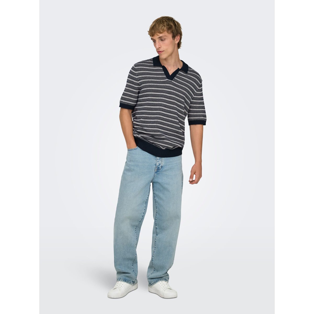 Jean À Coupe Ample medium blue denim 1, ONLY & SONS