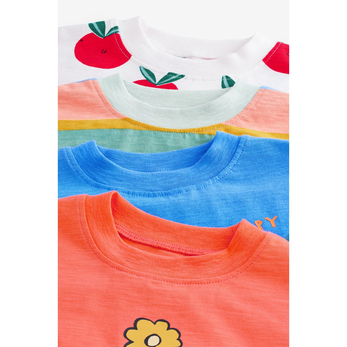 T-shirt à manches courtes, lot de 4 orange, NEXT
