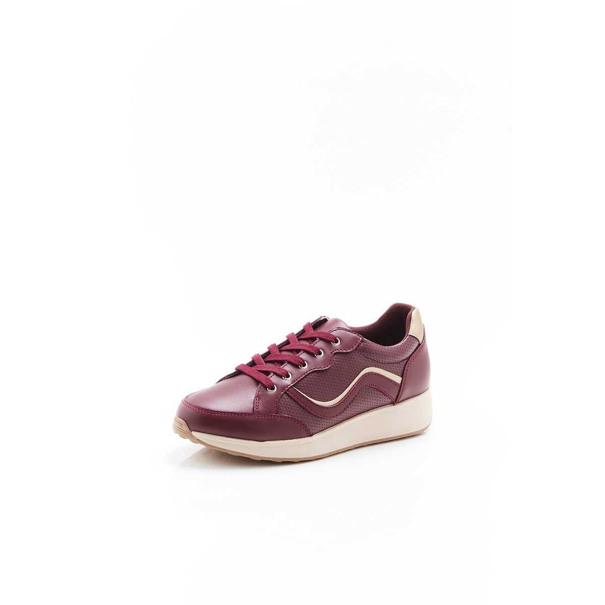 Baskets Amortyl détails brillants rouge bordeaux, DAMART