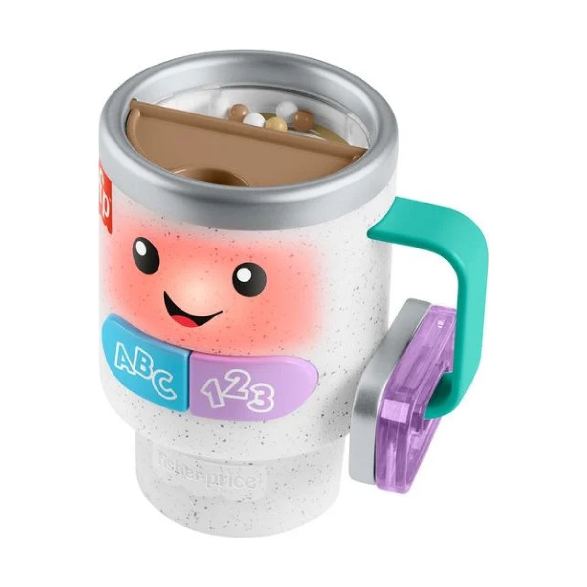 Fisher-Price - Jouet d'éveil interactif : tasse à café multicolore, MATTEL
