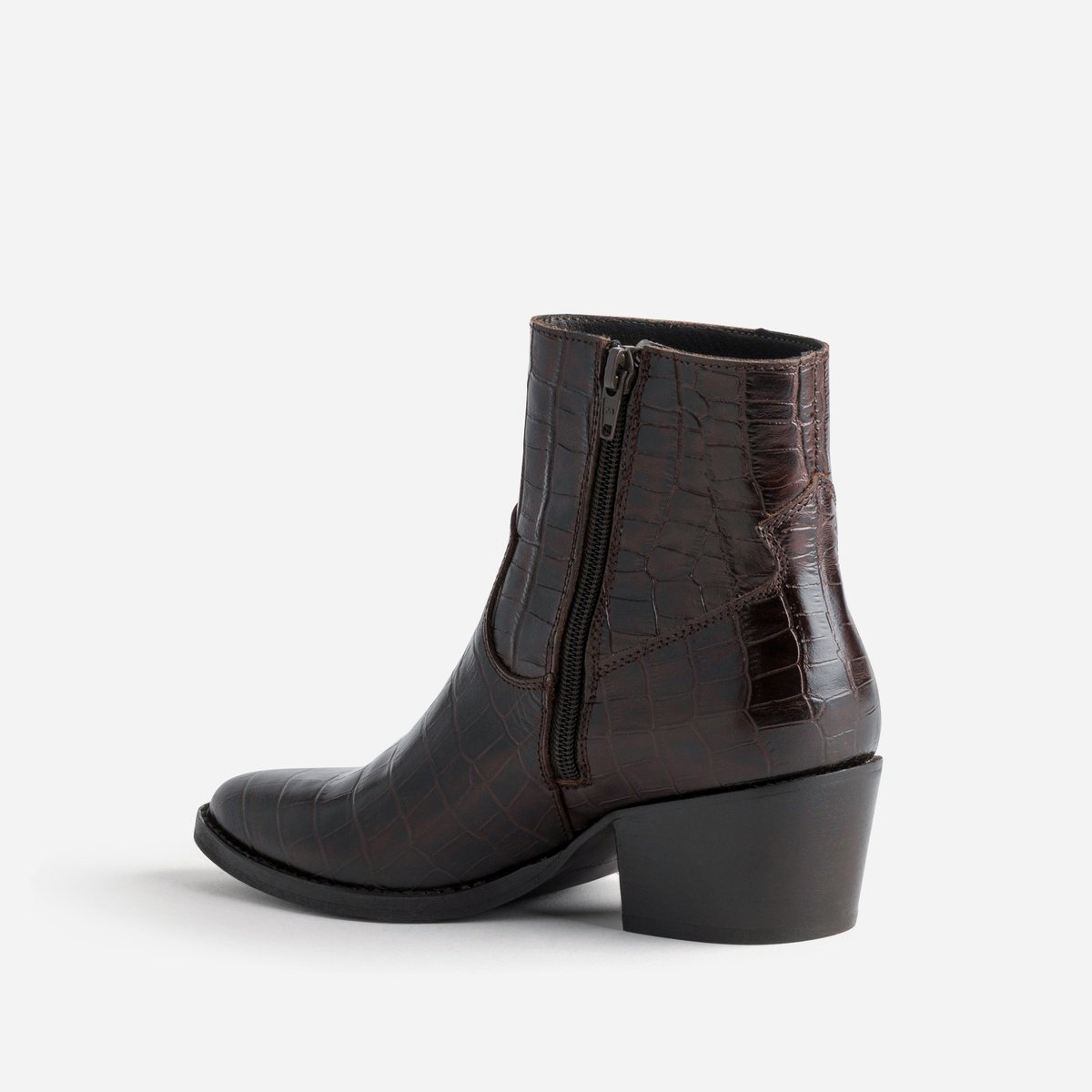 Boots À Talon en cuir NARY chocolat, ERAM
