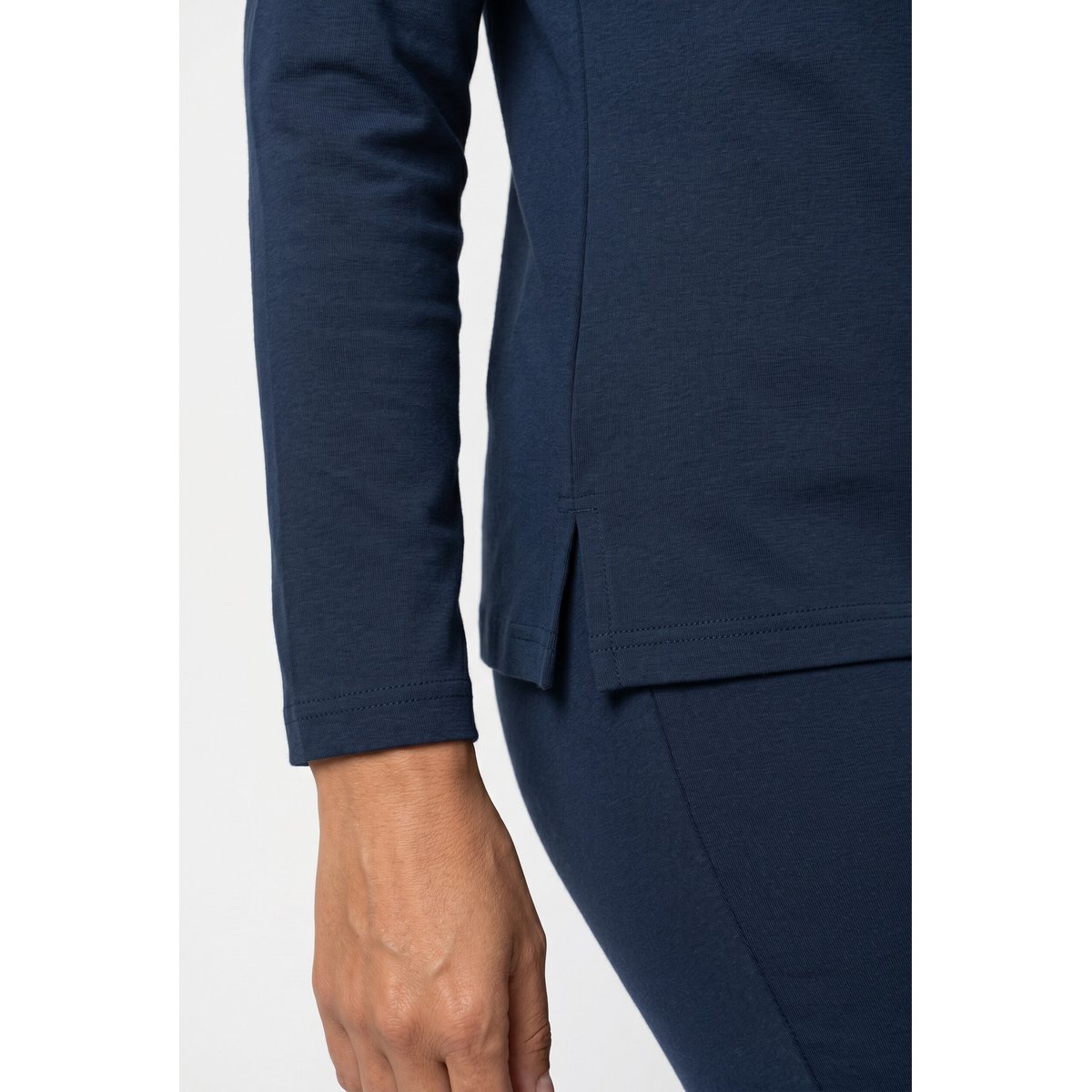 T-shirt en coton bio, coupe Slim Fit marine, ULLA POPKEN