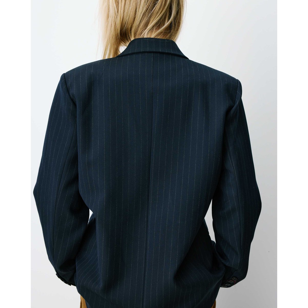 Blazer croisé à rayures marine Auguste marine, GRACE & MILA