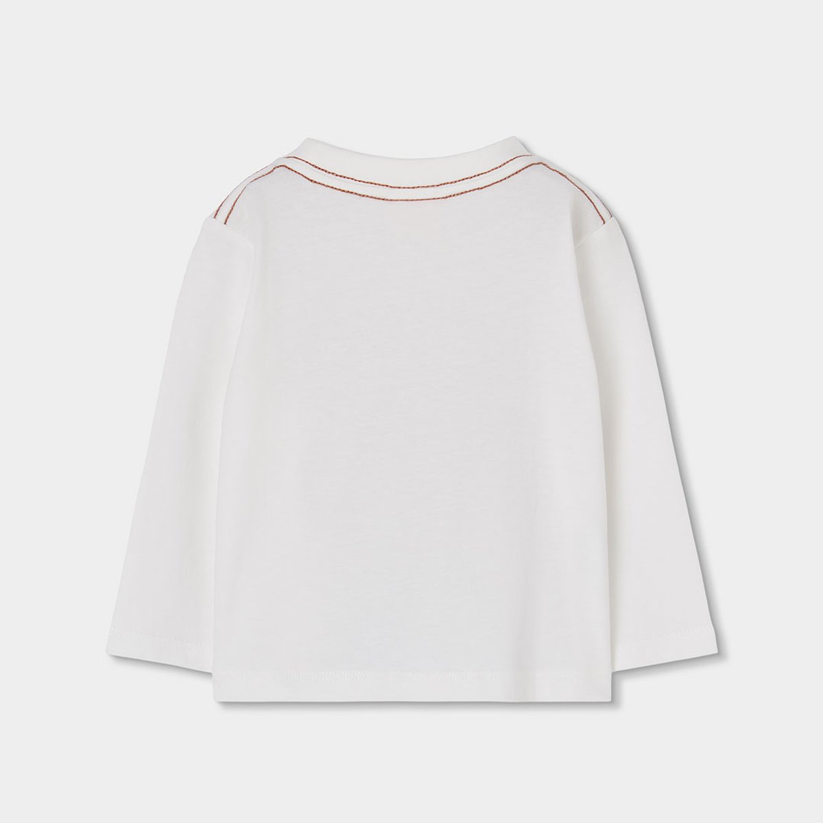 T-shirt garçon en maille imprimé ours blanc, BOBOLI