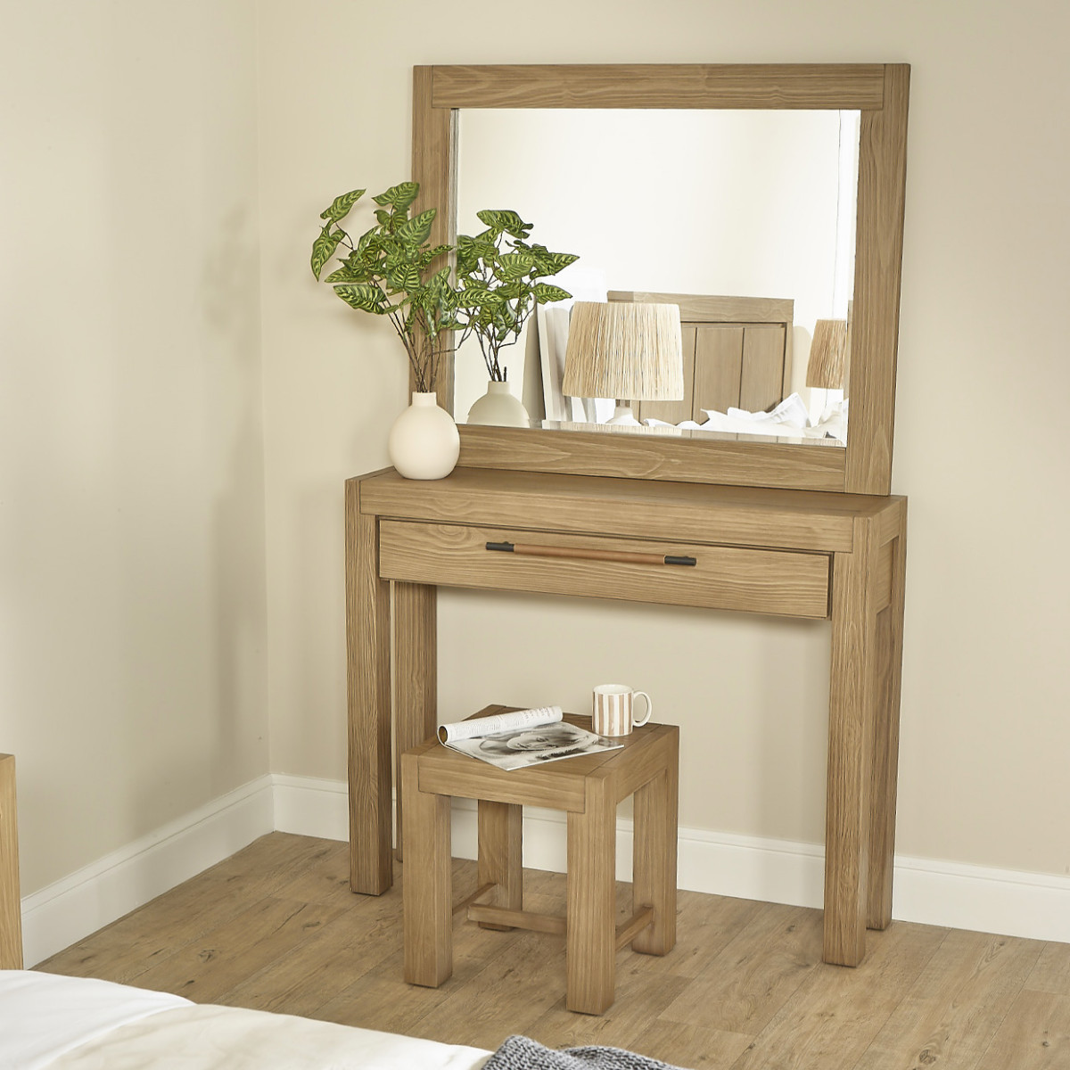 Miroir 107 x 85 cadre en pin MEGÈVE marron, ROBIN DES BOIS