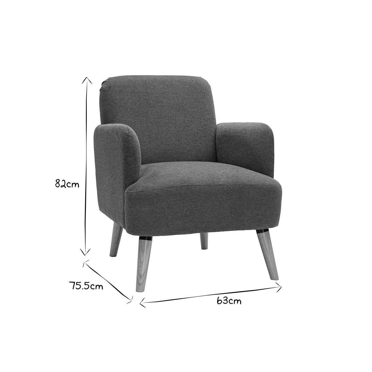 Fauteuil scandinave ISKO terra cotta, MILIBOO
