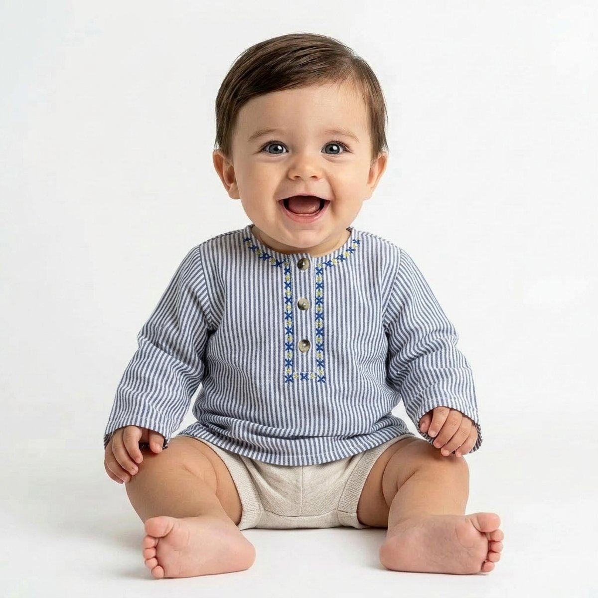 Blouse bébé - Très bon état bleu, BONTON