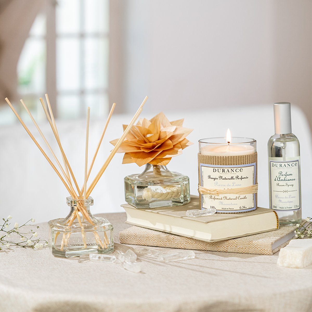 Fleur parfumée PIERRE DE LUNE couleur unique, DURANCE