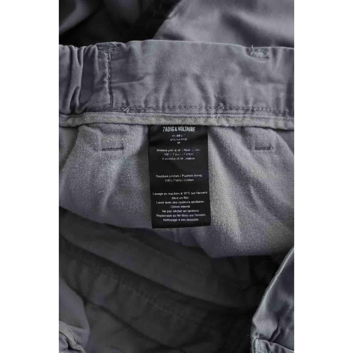 Pantalon droit - Très Bon État gris, ZADIG&VOLTAIRE