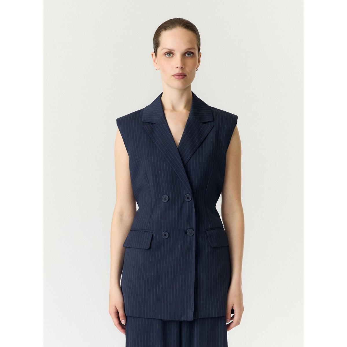 Gilet navy blazer, YAS