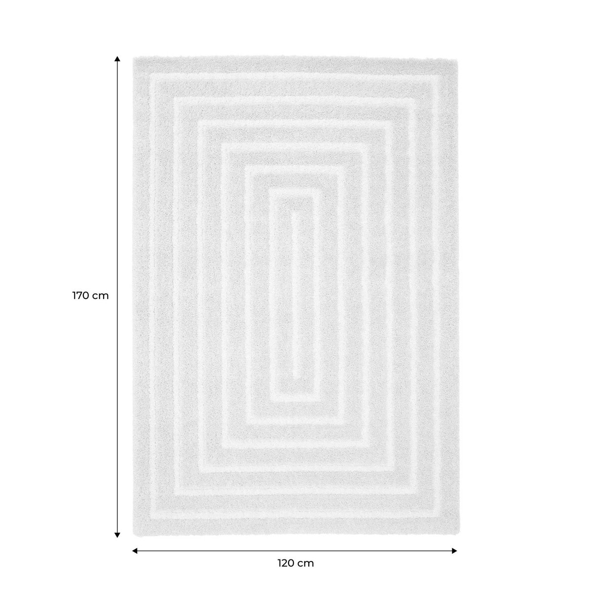Tapis intérieur rectangulaire contemporain SILO beige / crème, SWEEEK