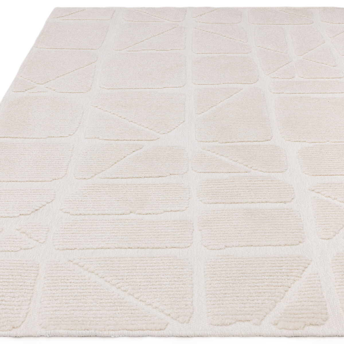 Plush Abstract Shapes Rug white, ÉDITÉ