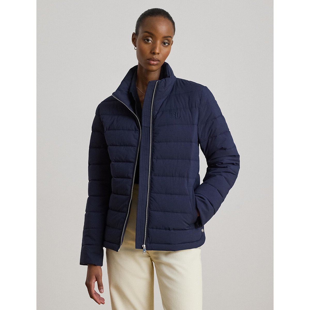 Doudoune courte à col montant marine, LAUREN RALPH LAUREN