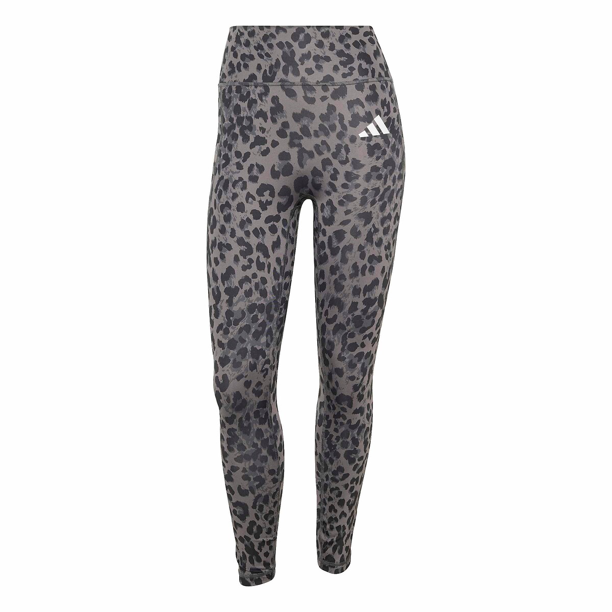 Leggings de desporto estampados estampado leopardo/cinzento, adidas Performance