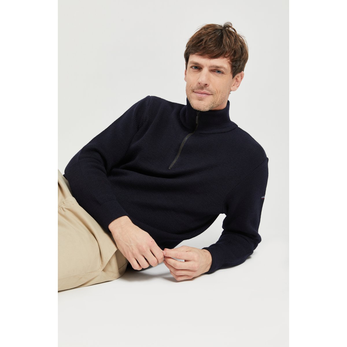 Pull Camionneur  CHÂTEAULIN rich navy, ARMOR-LUX