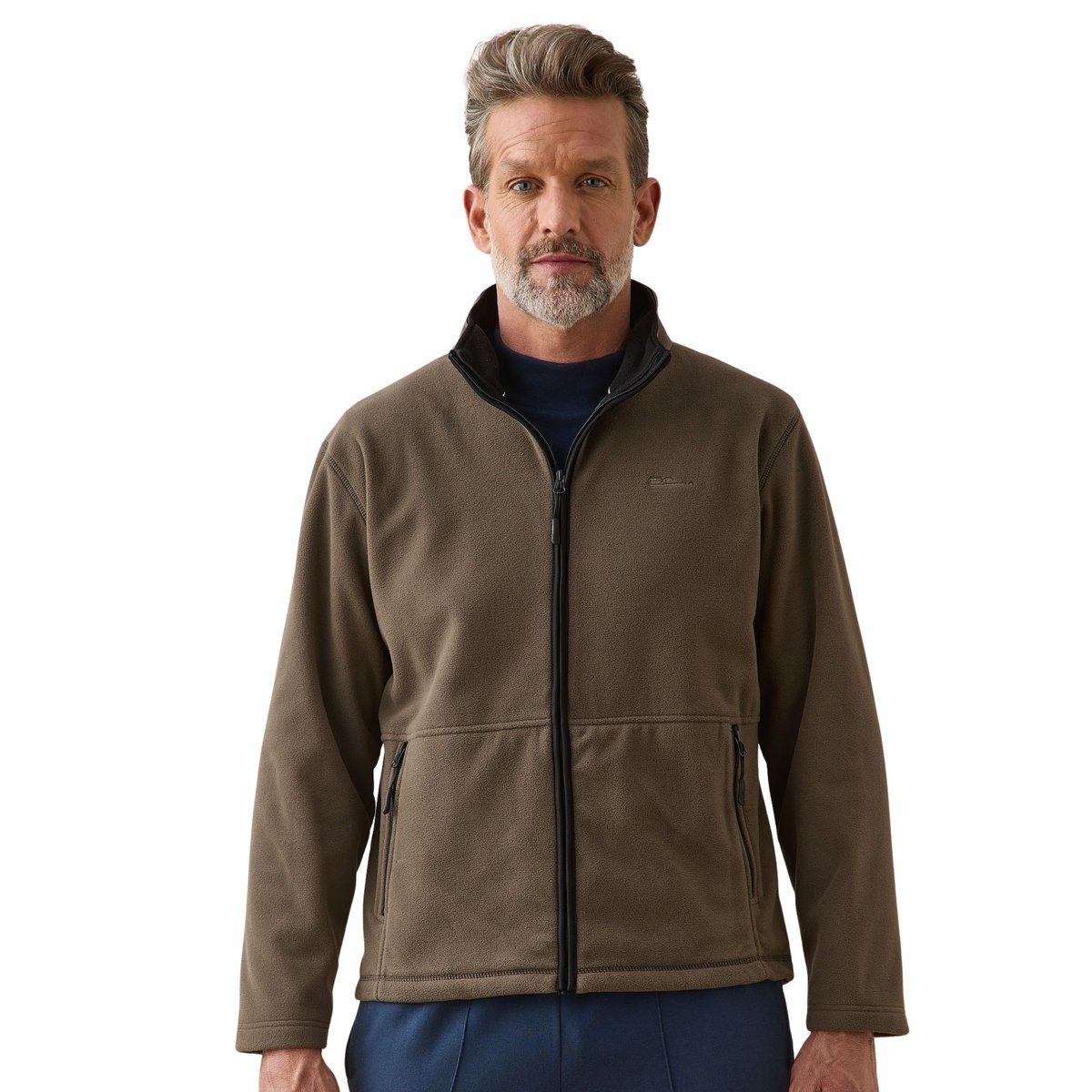 Veste micropolaire manches longues marron, DAXON