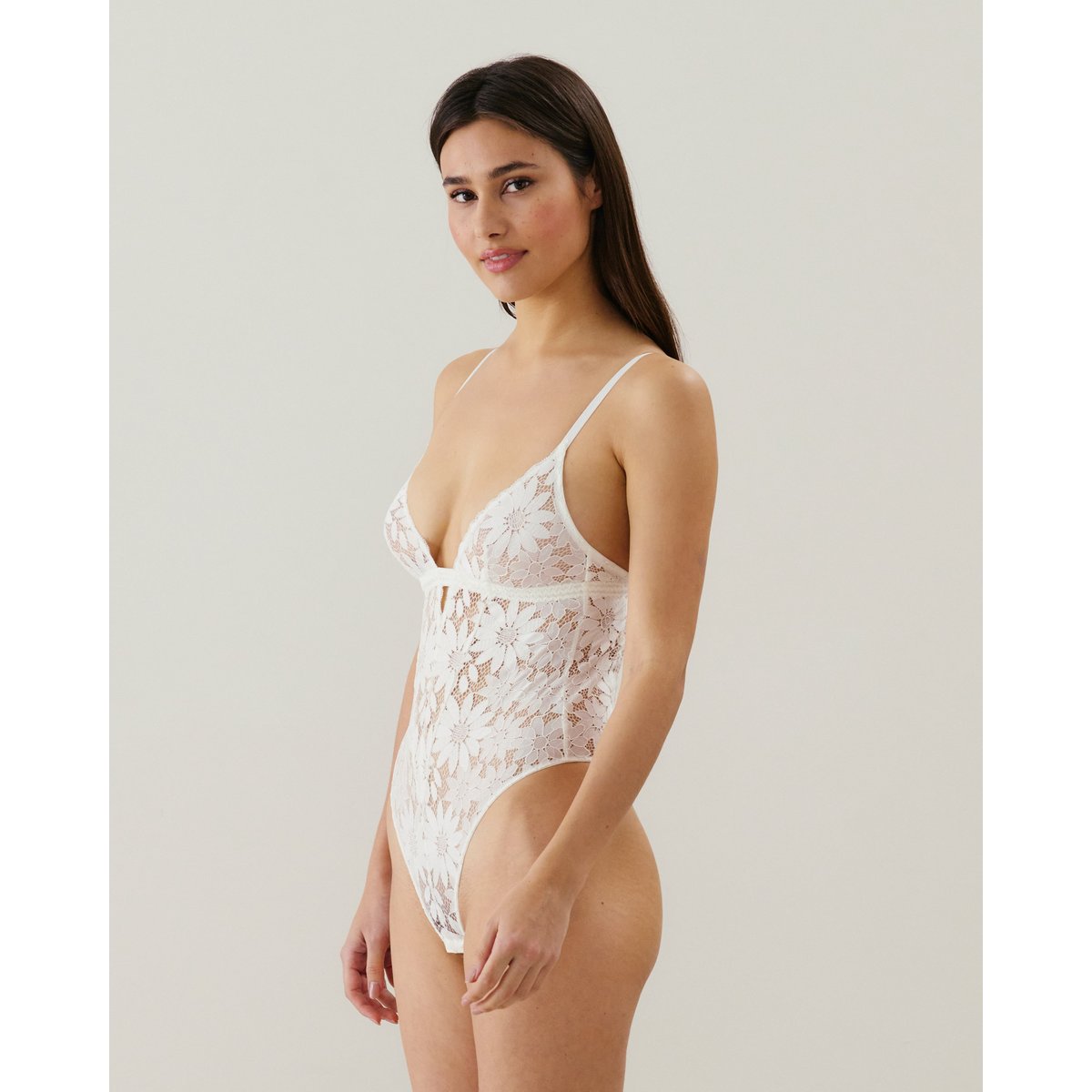 Body en dentelle VERDIZ blanc, UNDIZ